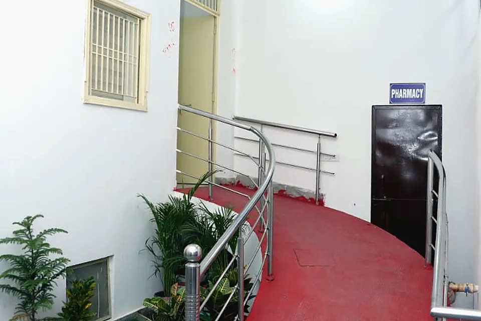 Accessible ramp and pharmacy area inside the rehab facility